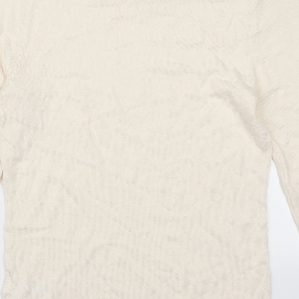 H&M Womens Ivory Pullover Jumper Size XS