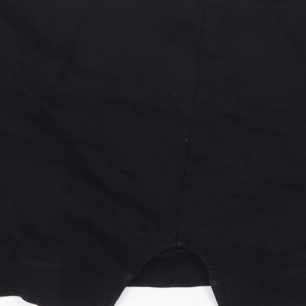 Matalan Girls Black Striped Pullover Sweatshirt Size 9 Years