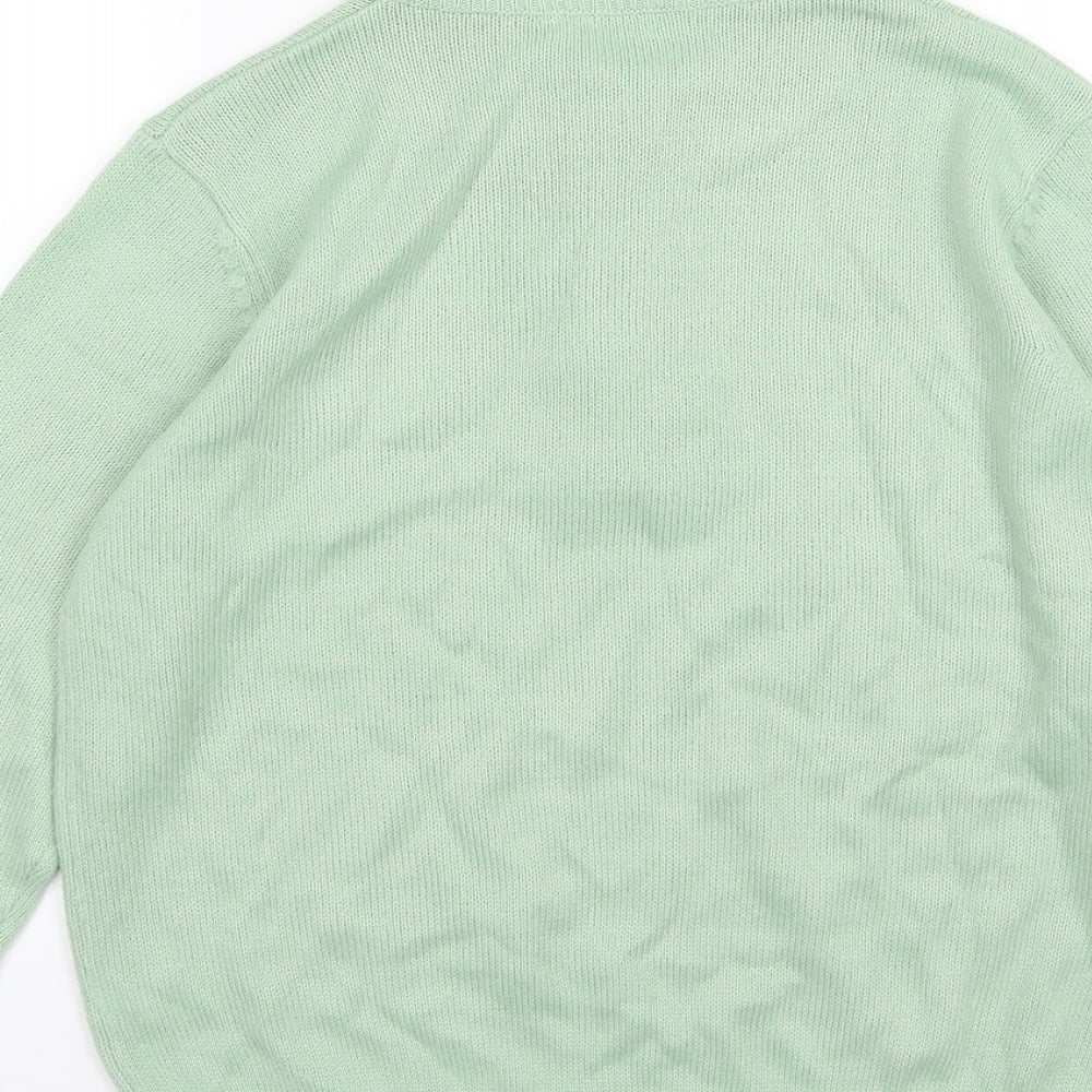 Damart Womens Green Knit Pullover Jumper Size 10