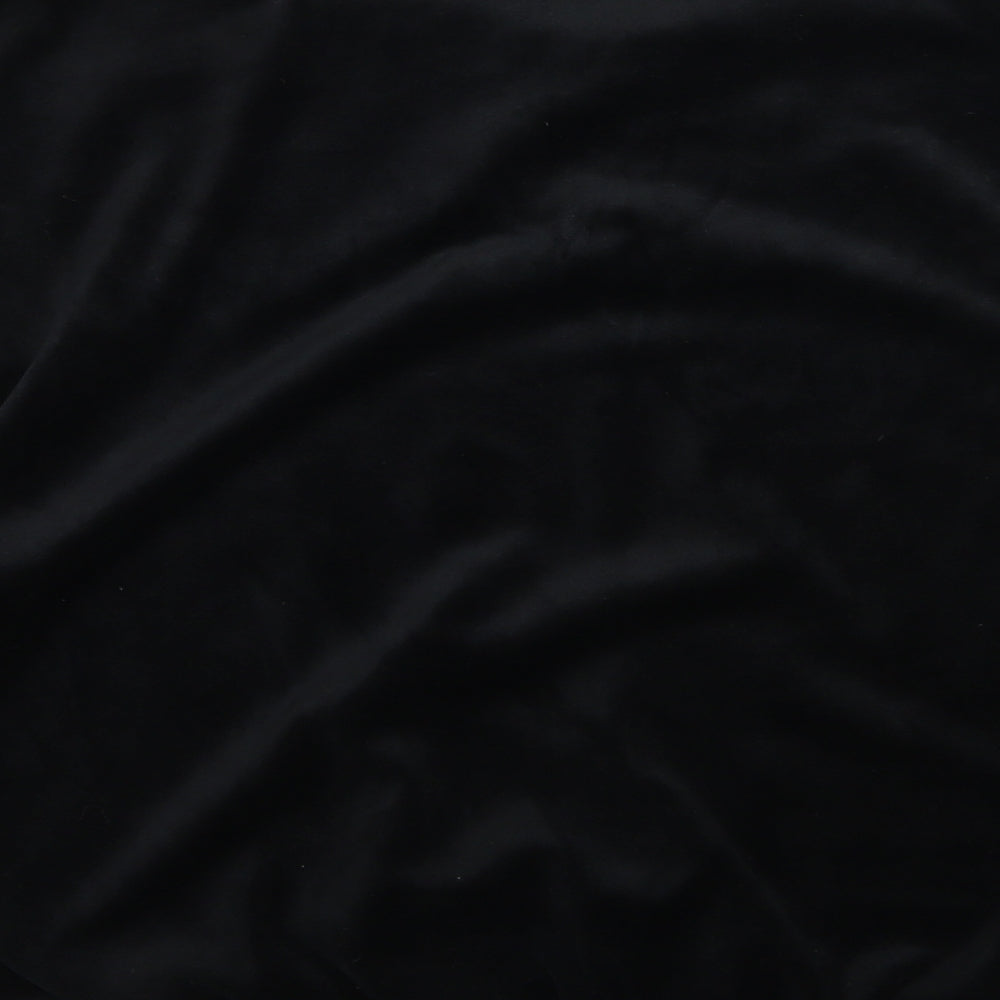 Avenue Womens Black Velour Pullover Sweatshirt Size S