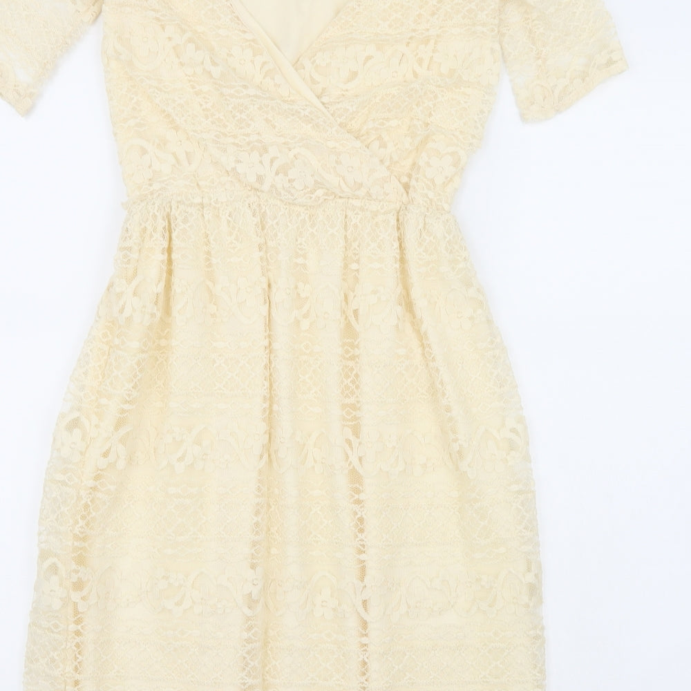 ASOS Womens Beige A-Line Size 8