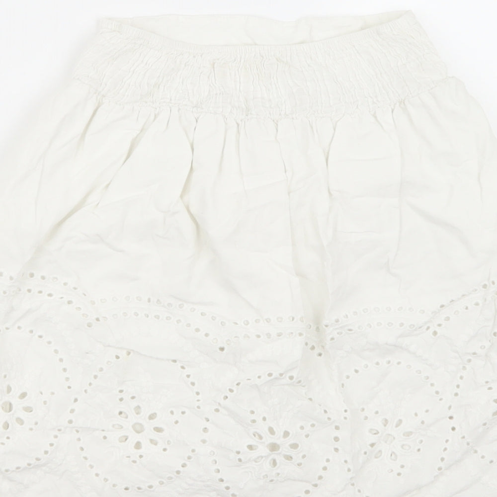Zara Girls White A-Line Skirt Size 5 Years