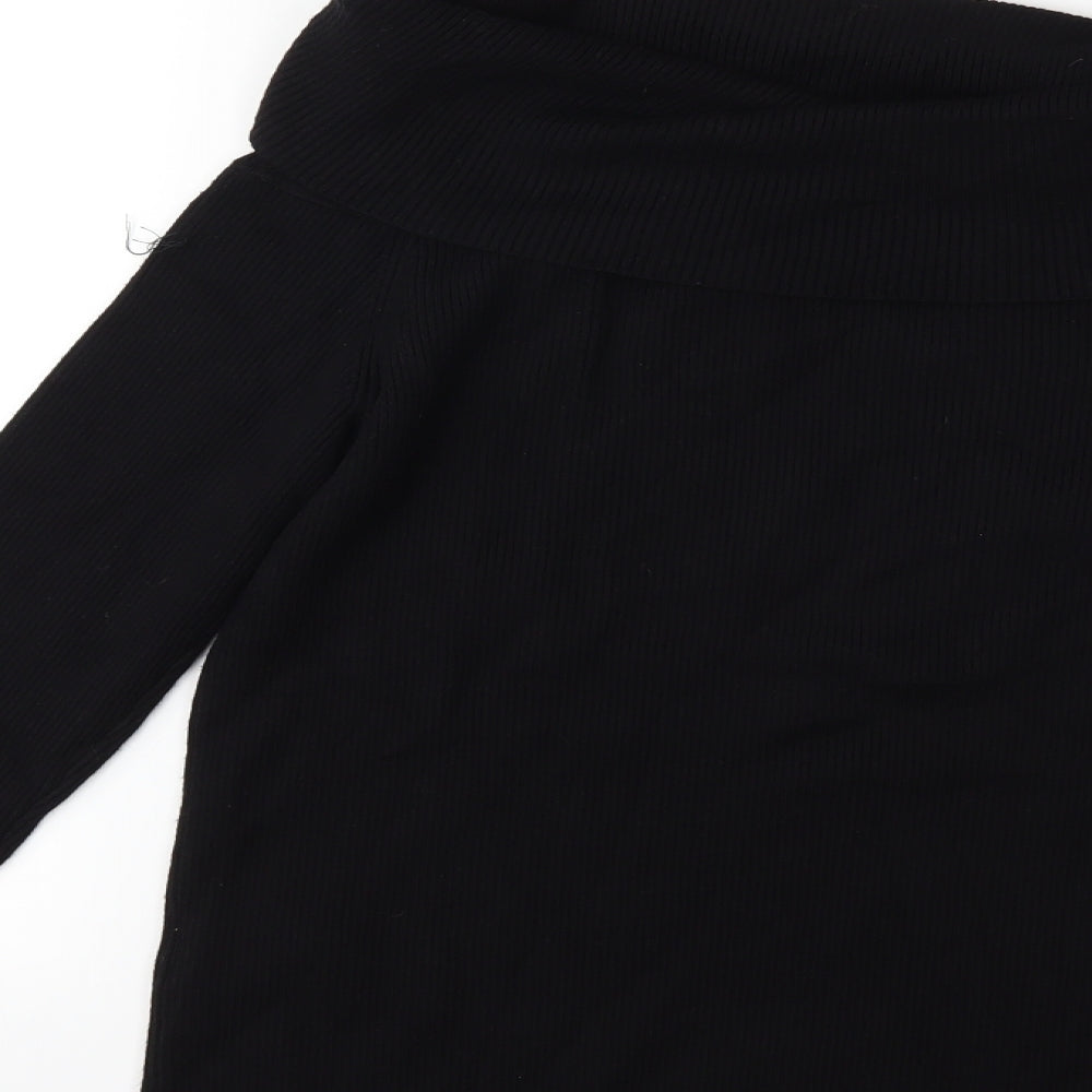 H&M Womens Black Knit Pullover Jumper Size M