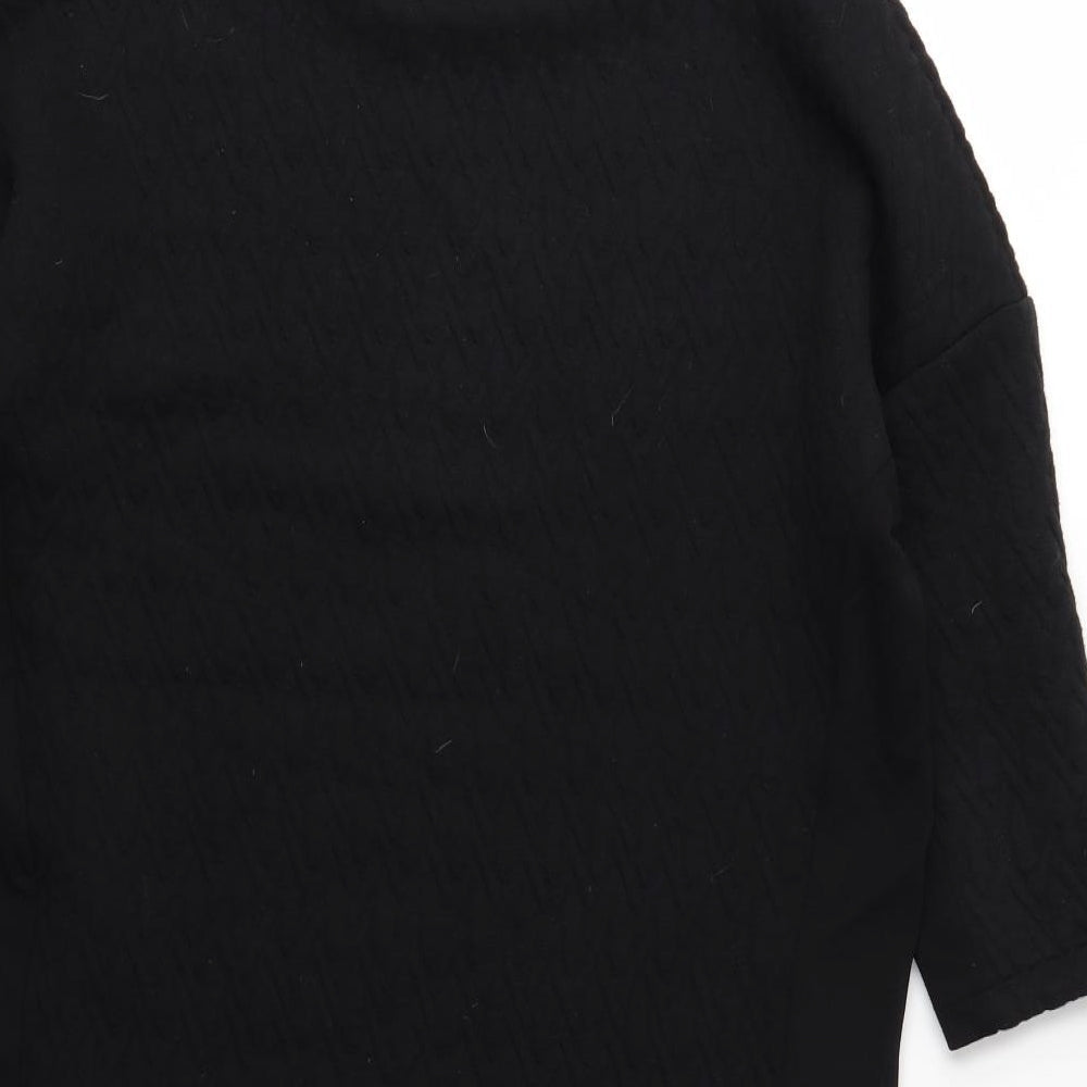 Mango Womens Black Pullover Sweatshirt Size XS