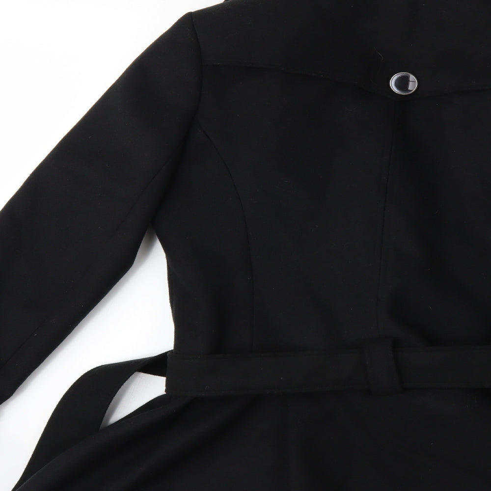 Be Beau Womens Black Overcoat Coat Size 10