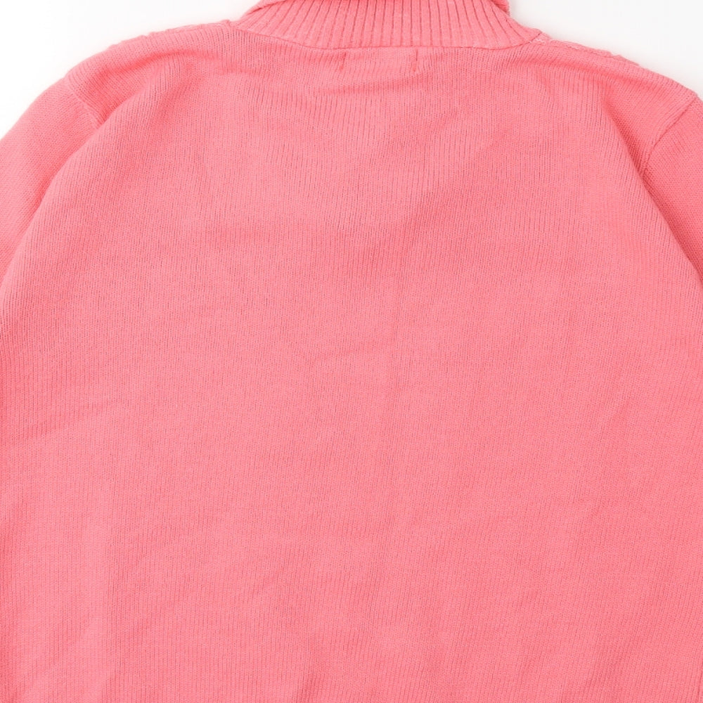 CHIC Womens Pink Knit Pullover Jumper Size L