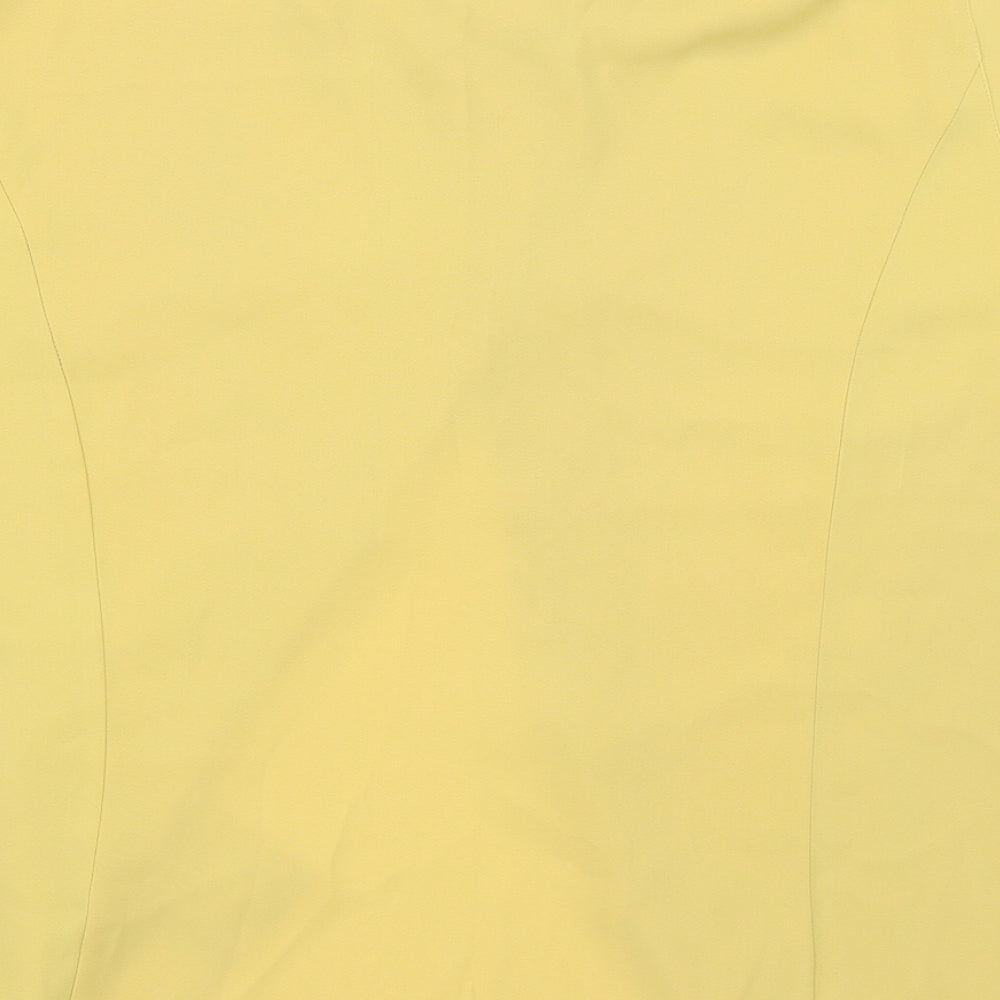 Lauren Duvar Womens Yellow Chiffon Basic Blouse Size 20