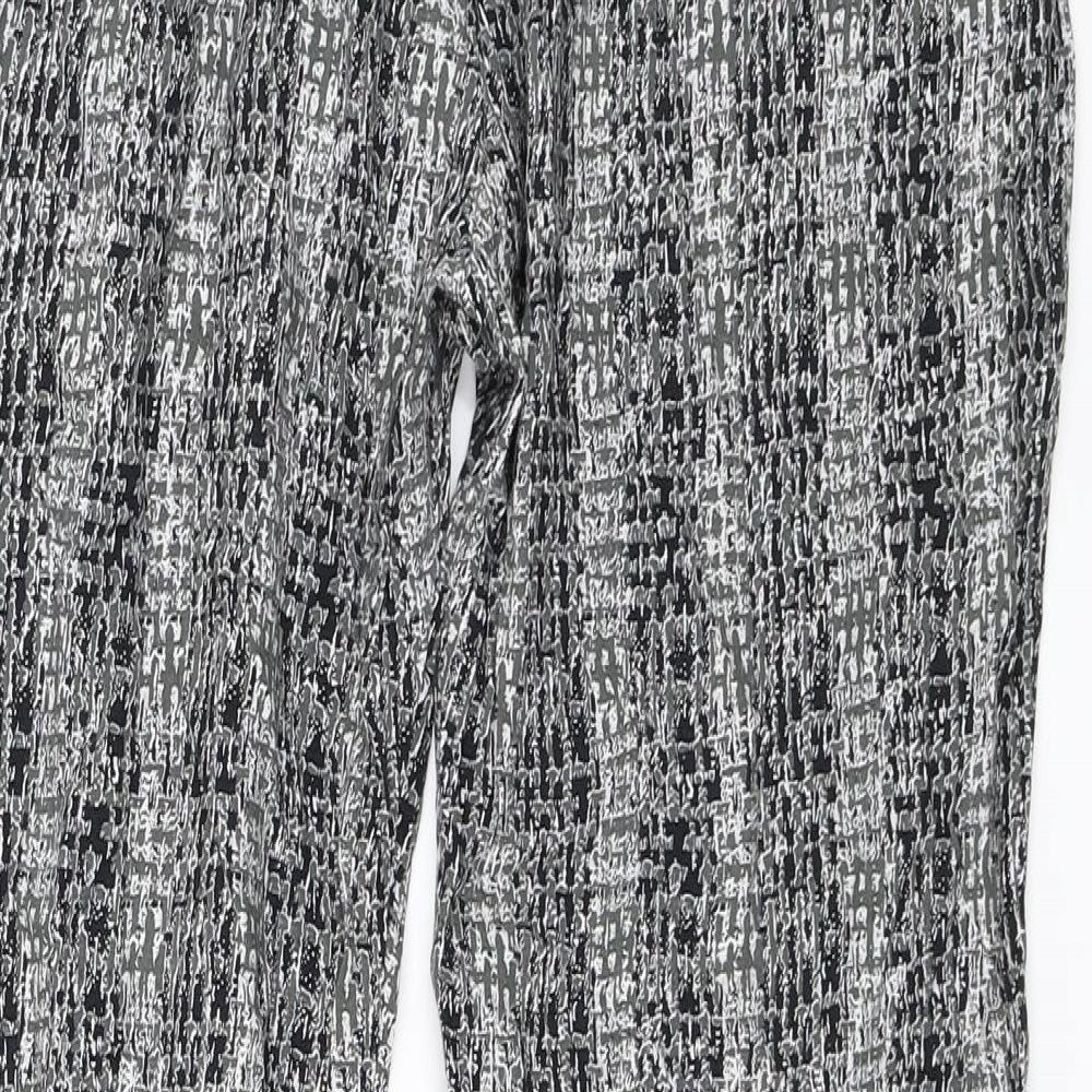 H&M Womens Green Geometric Jogger Trousers Size 38 L28 in