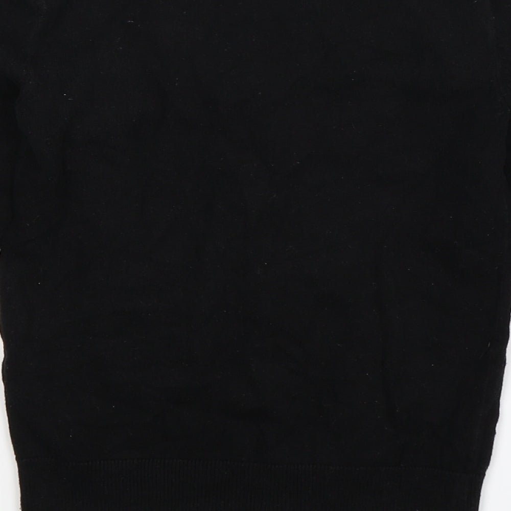 Divided Womens Black Knit Cardigan Jumper Size 4