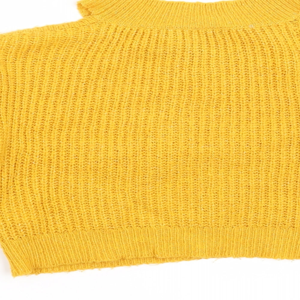 New Look Girls Yellow Pullover Jumper Size 9 Years
