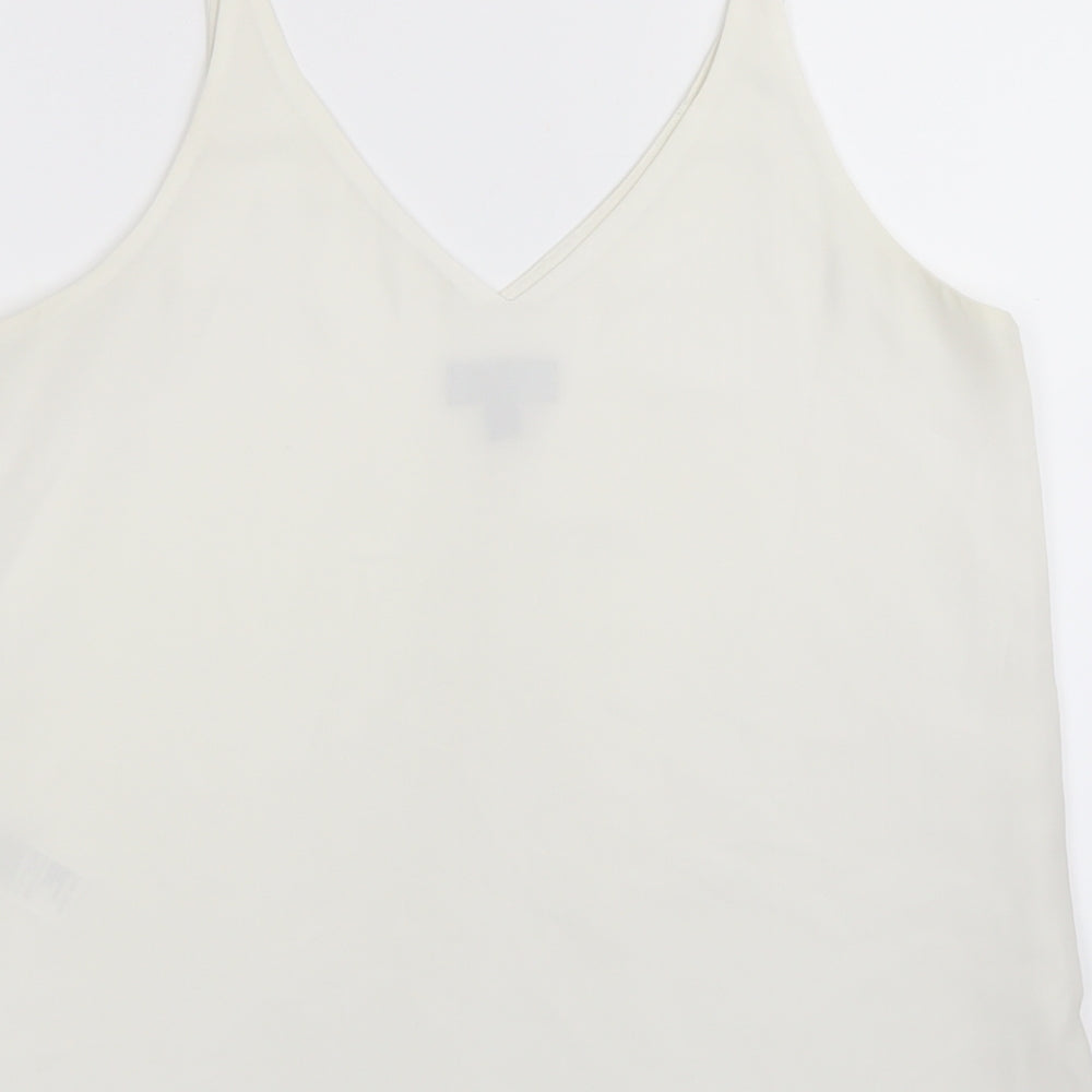 Topshop Womens White Basic Tank Size 10