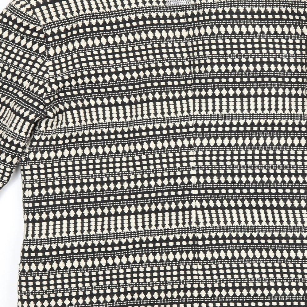 Fracomina Womens Black Geometric Jacket Size S