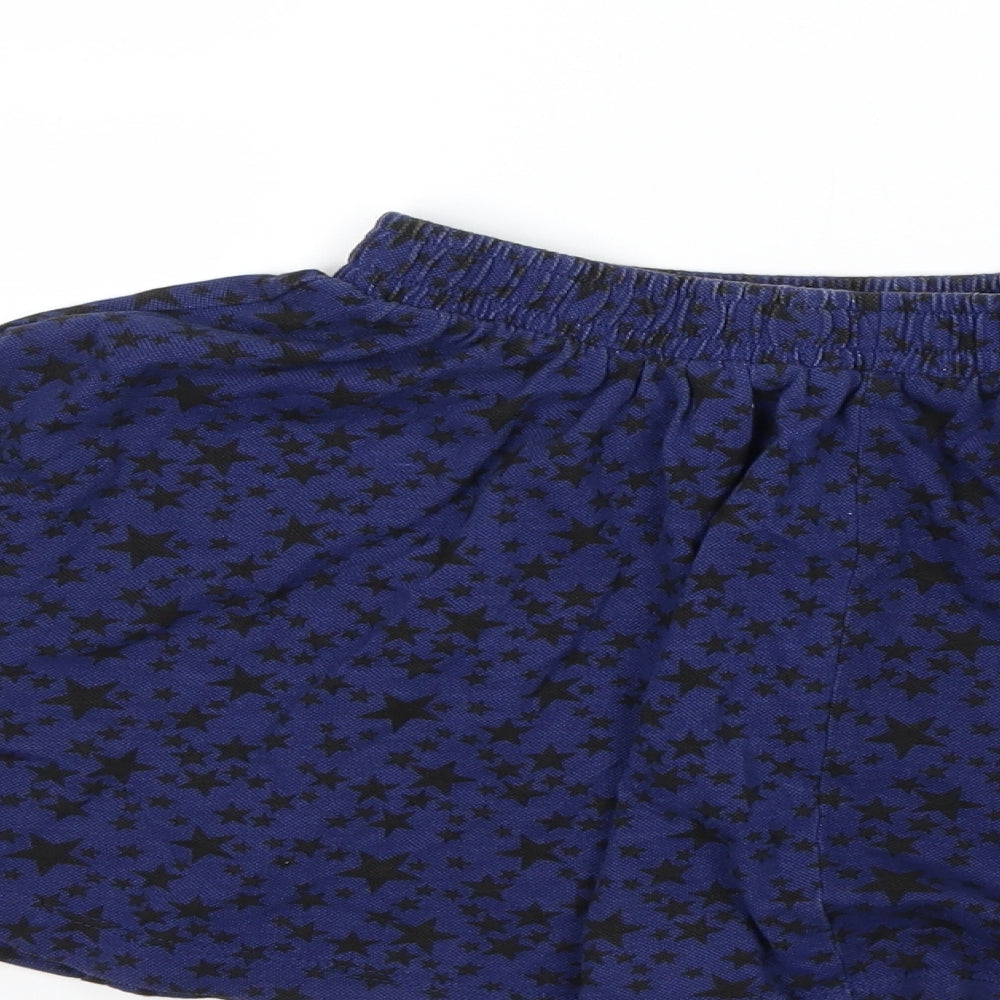 Zara Womens Blue Skater Skirt Size S - Star Print