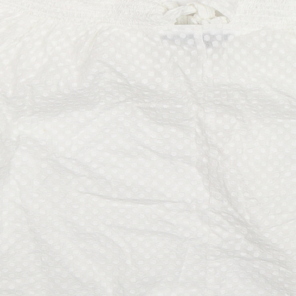 Primark Womens White Polka Dot Tunic T-Shirt Size 12