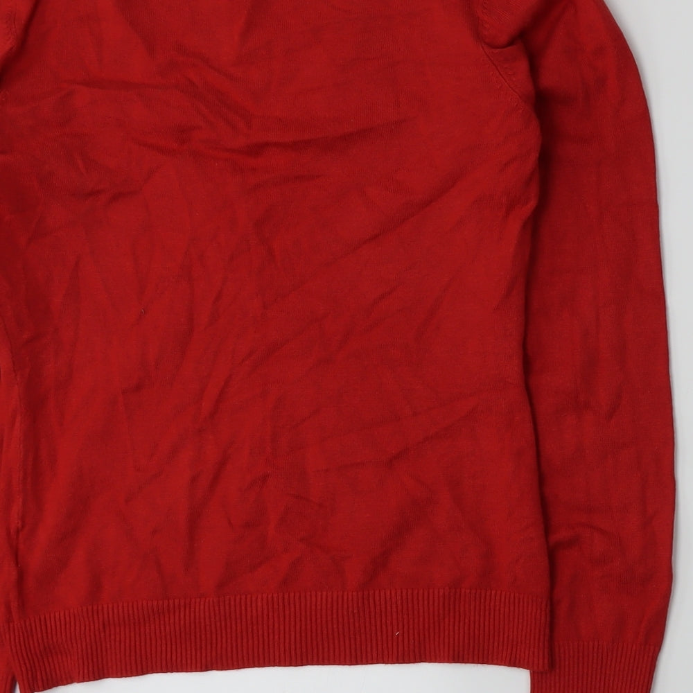 Lust Womens Red Cardigan Jumper Size L