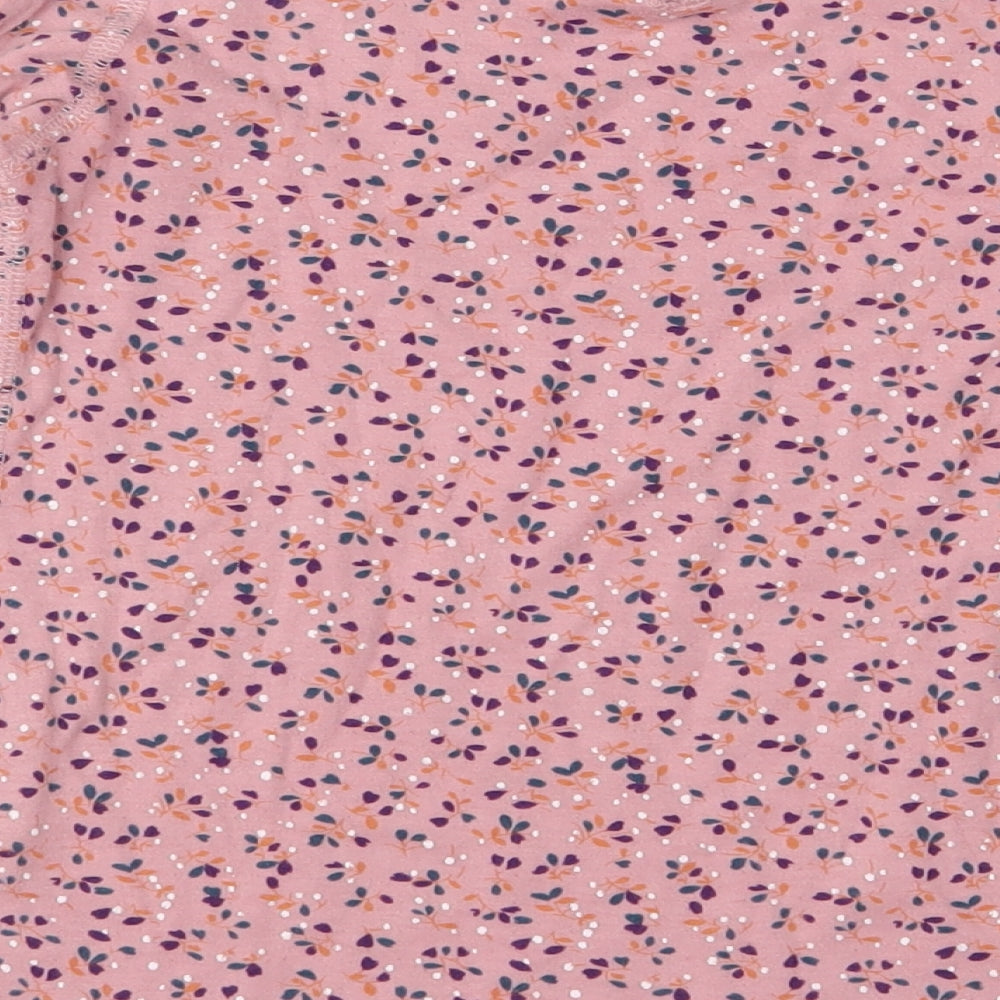 United Colors of Benetton Girls Pink Floral Jersey Basic T-Shirt Size 4-5 Years