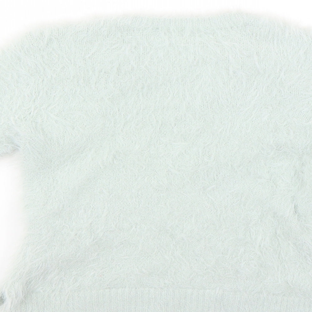 H&M Girls Green Pullover Jumper Size 2-3 Years