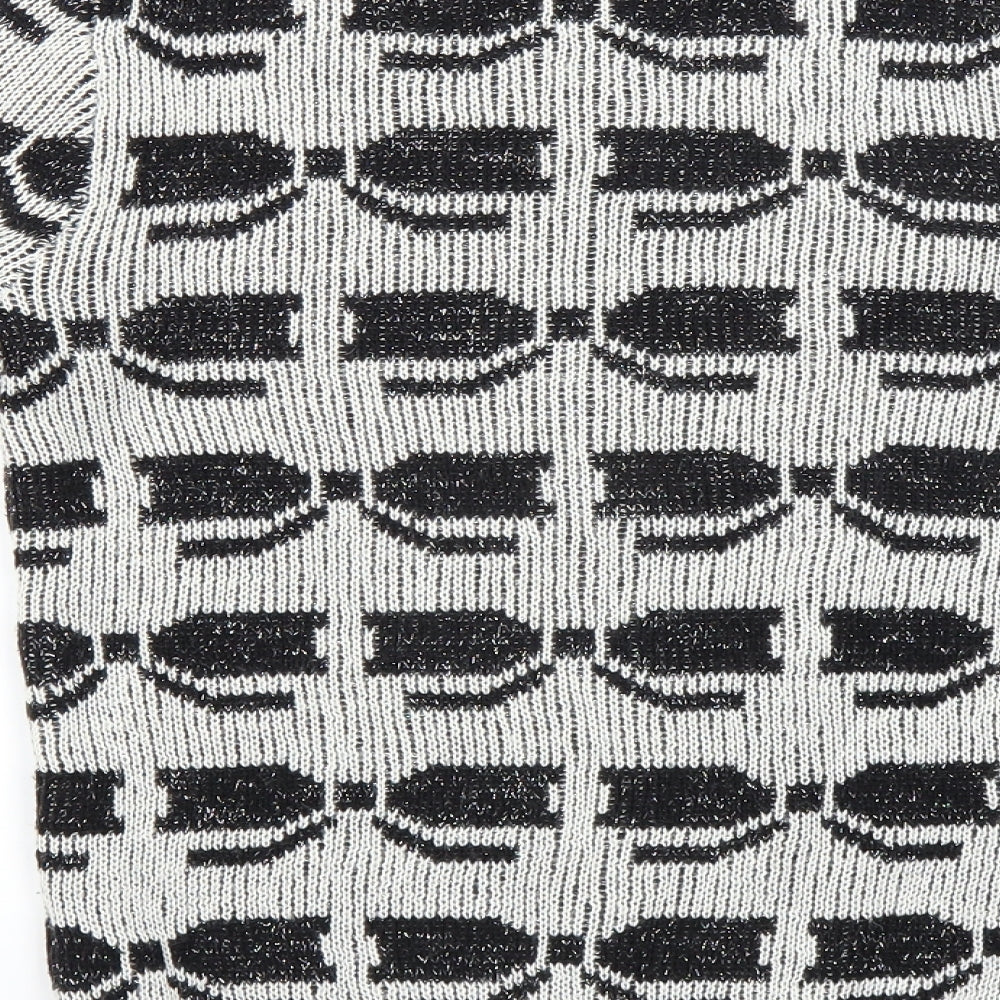 Debenhams Womens Black Geometric Pullover Jumper Size 10