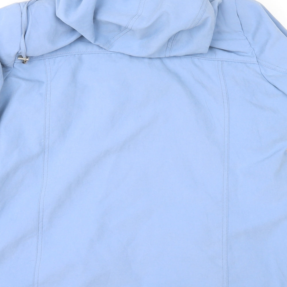 EWM Womens Blue Anorak Coat Size 12