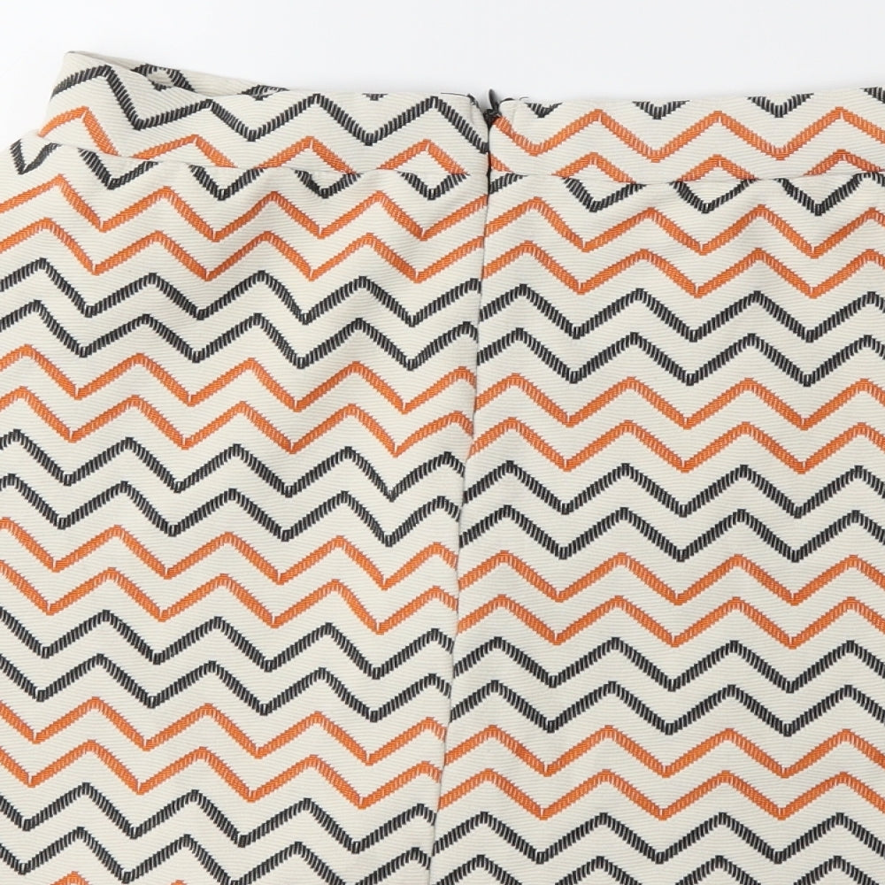 Atmosphere Womens White Striped Mini Skirt Size 10