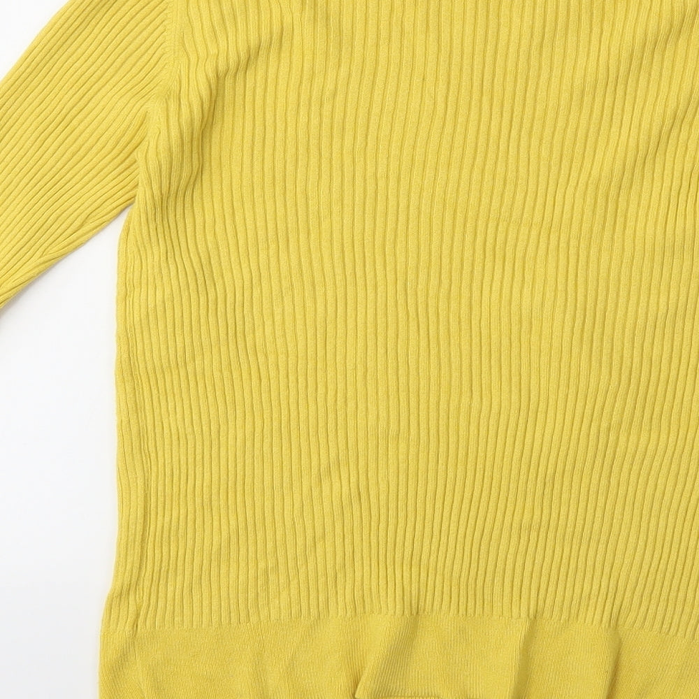 George Womens Yellow Knit Pullover Jumper Size 12