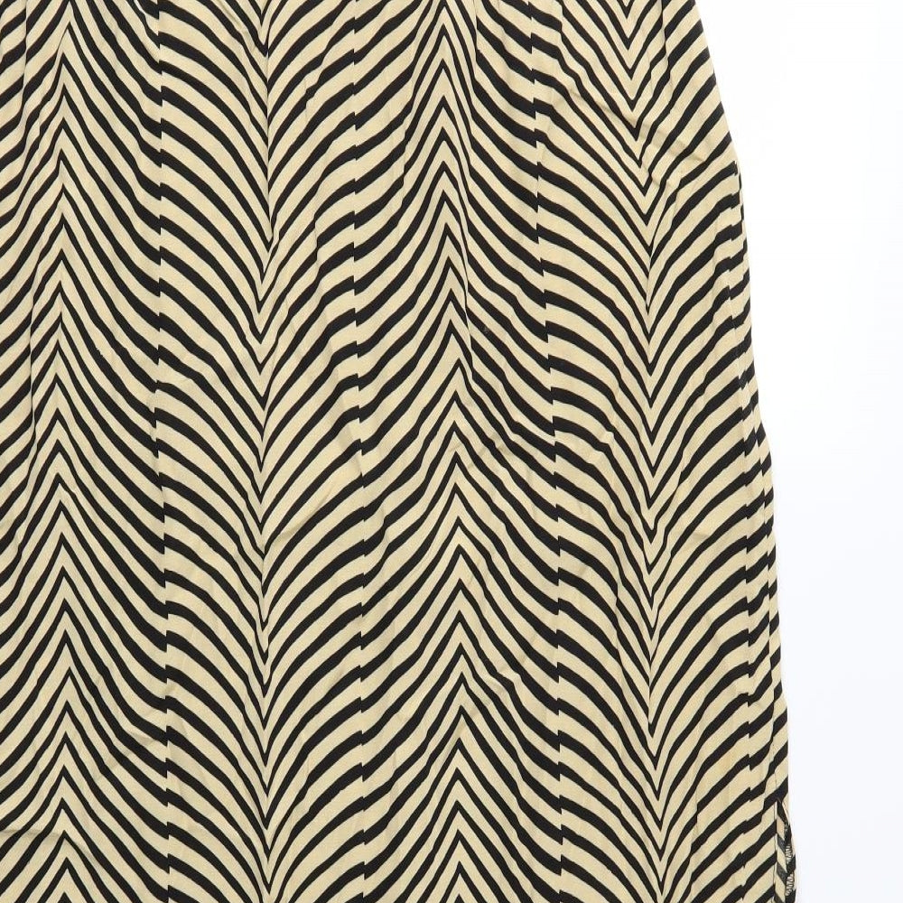Hamells Womens Beige Animal Print A-Line Skirt Size 32 in