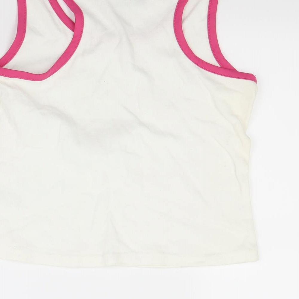 Pure Womens White Basic T-Shirt Size 14