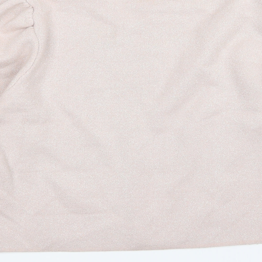 New Look Womens Pink Knit Pullover Jumper Size 14