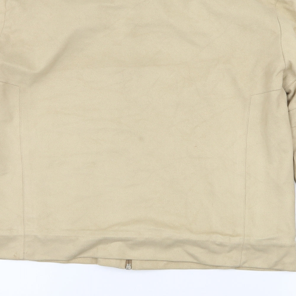 Falney Womens Beige Velour Jacket Size M