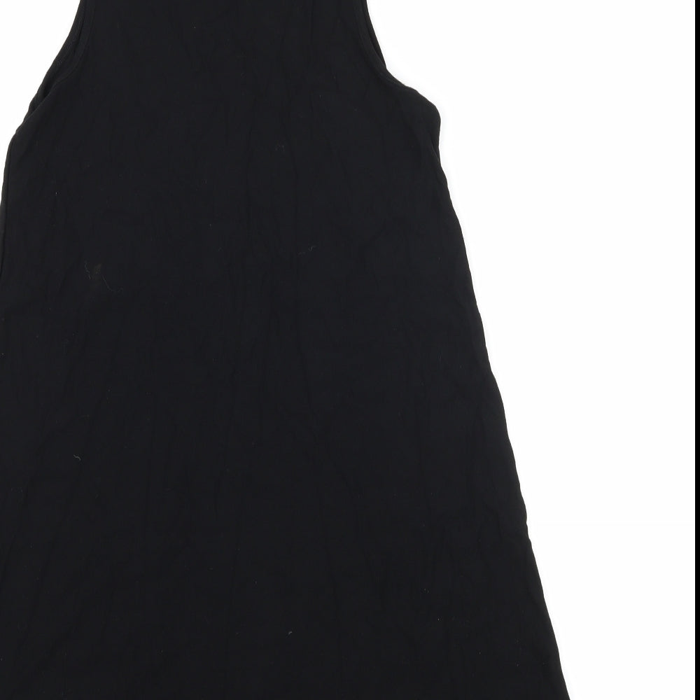 Topshop Womens Black Jersey T-Shirt Dress Size 6