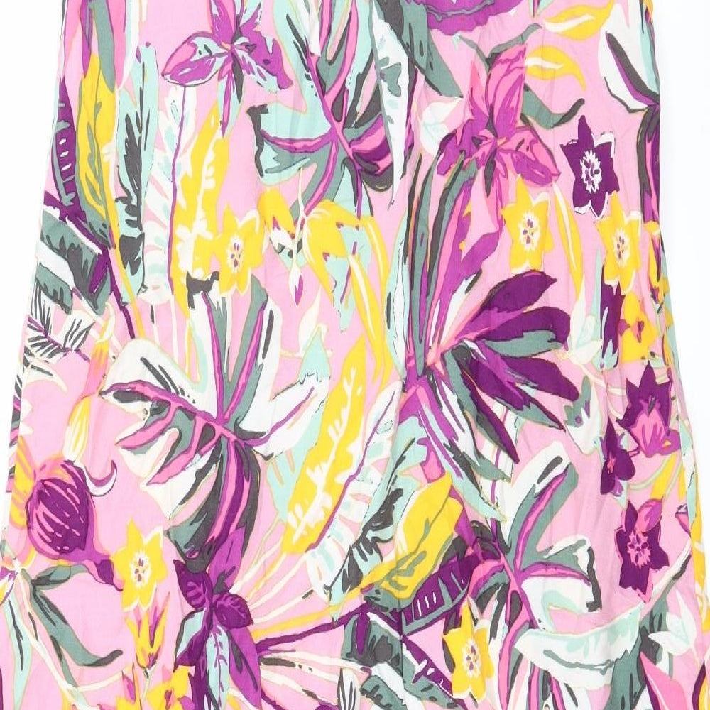 Sleep Well Womens Pink Floral Babydoll Dress Size 8
