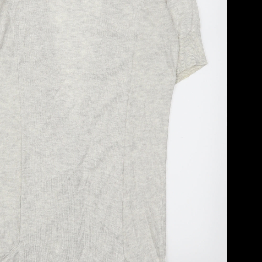 New Look Womens Grey Cardigan Jumper Size 12
