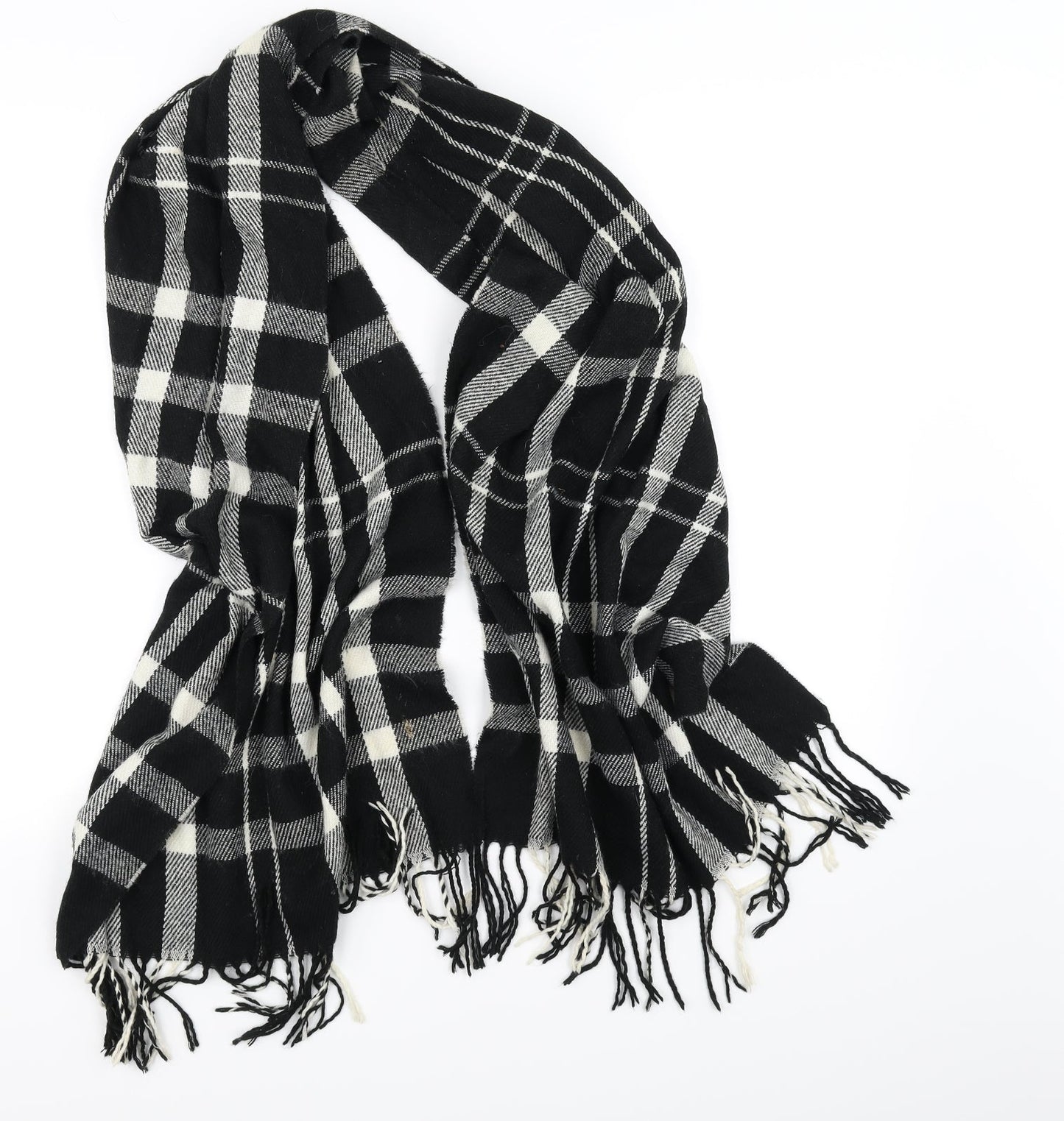 Preworn Black Check Shawl/Wrap
