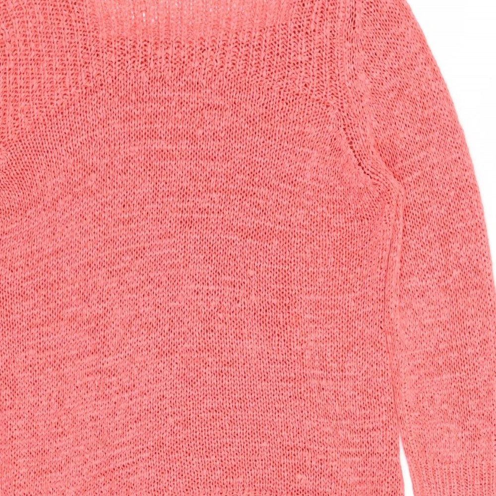 Bonmarché Womens Pink Cardigan Jumper Size M