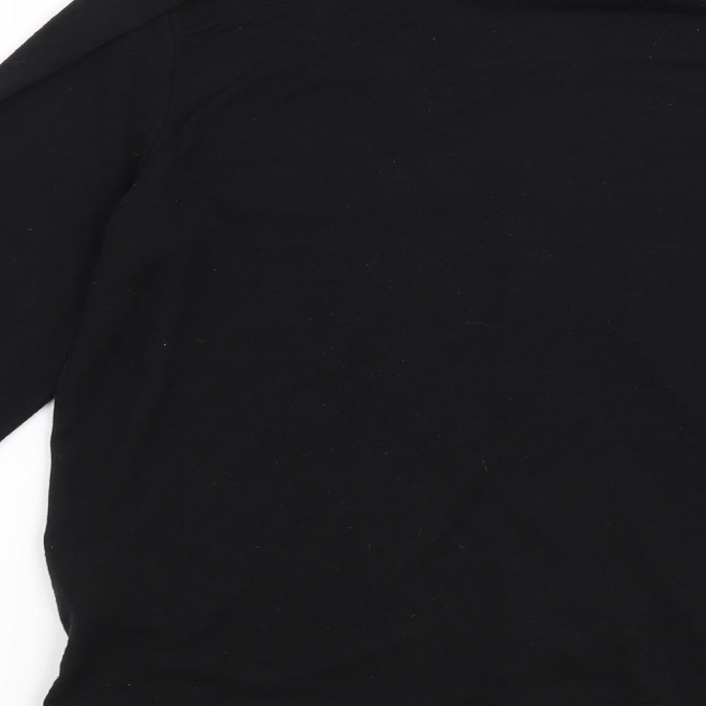 Kley Womens Black Basic Button-Up Size 10