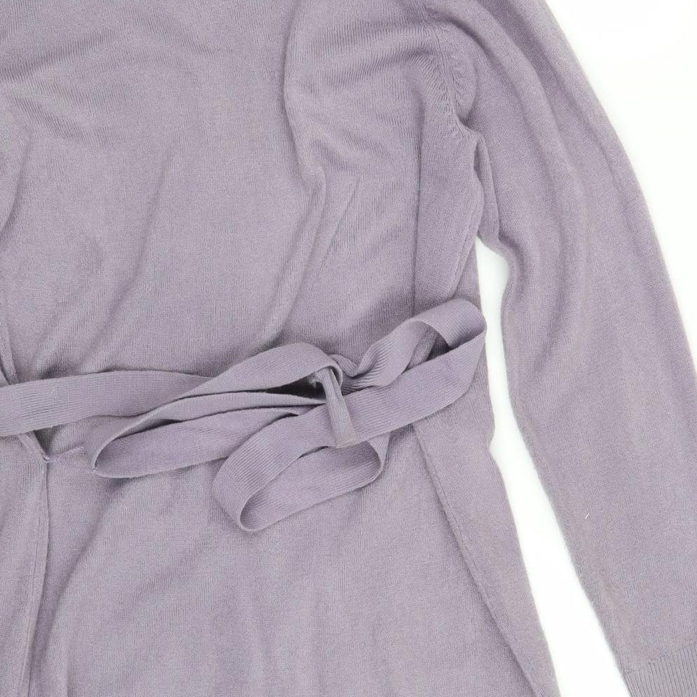 Text Womens Purple Cardigan Jumper Size L