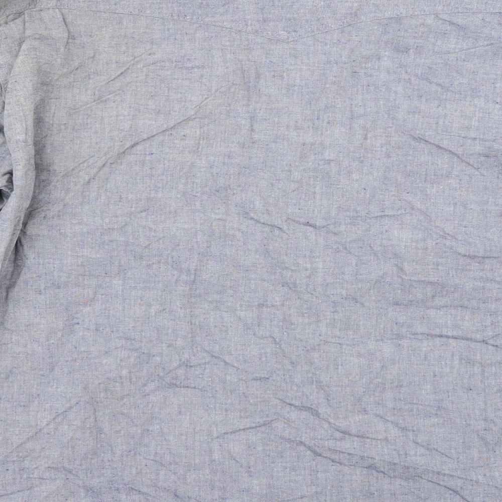 Mossimo Mens Blue Button-Up Size L