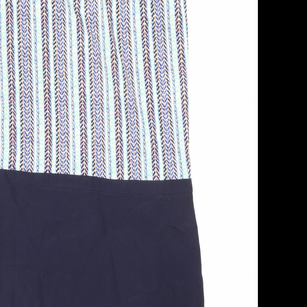 Charlie Womens Blue A-Line Size 8