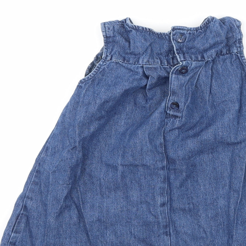 H&M Girls Blue Denim A-Line Size 2-3 Years