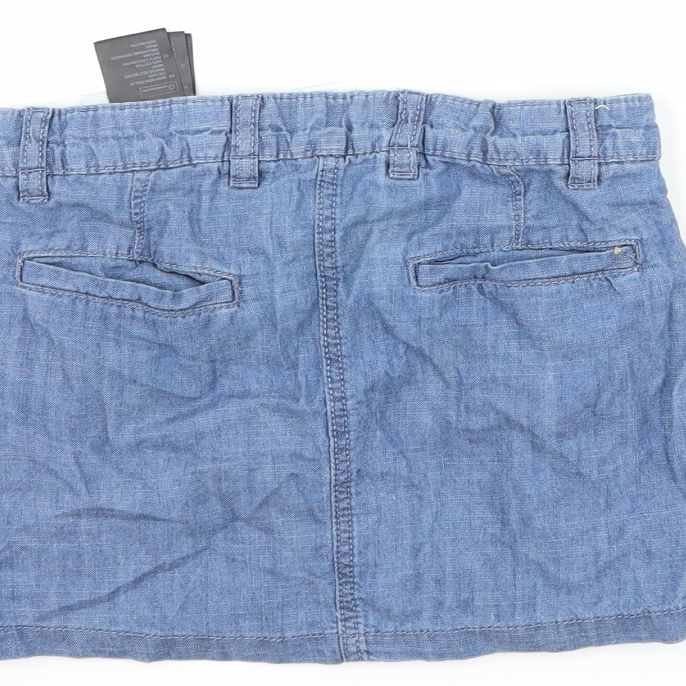 H&M Girls Blue Denim A-Line Skirt Size 6-7 Years