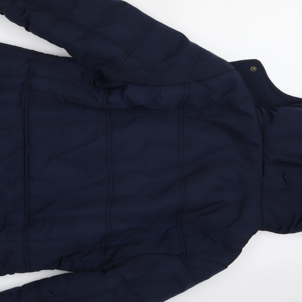 BHS Womens Blue Overcoat Coat Size 12