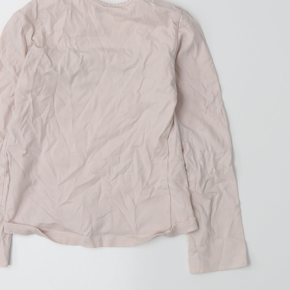 Preworn Girls Pink Jersey Basic T-Shirt Size 6-9 Months