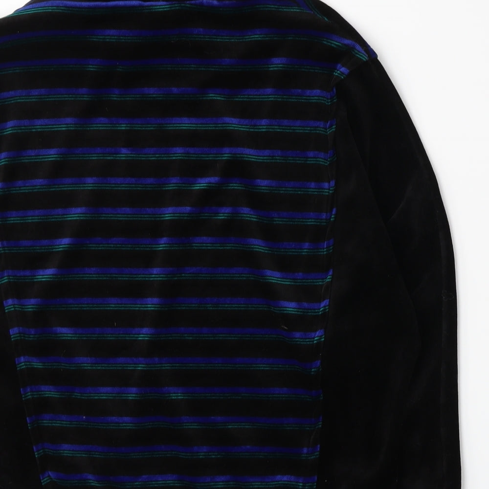 BHS Womens Black Striped Pullover Sweatshirt Size 14
