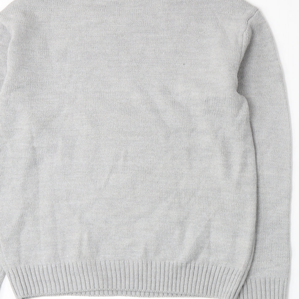 Divided by H&M Mens Grey Knit Pullover Jumper Size XS