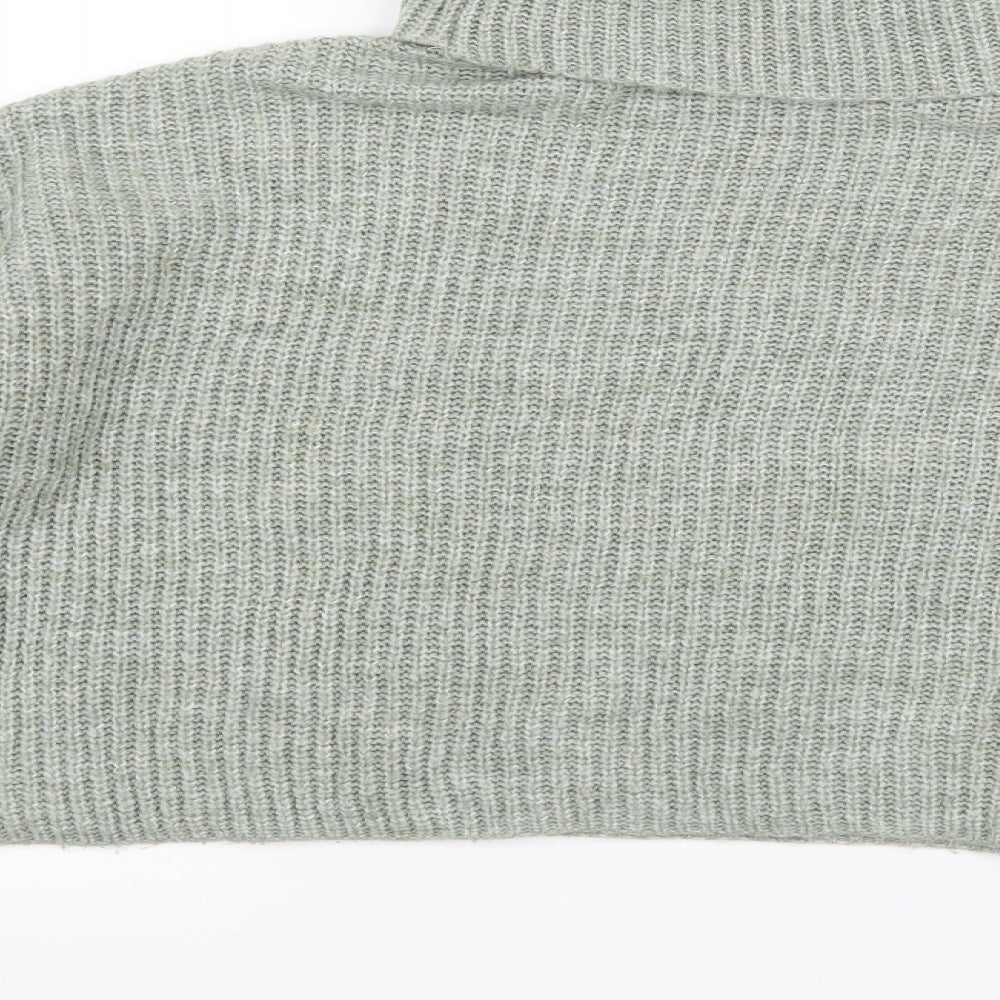 New Look Womens Green Knit Pullover Jumper Size S