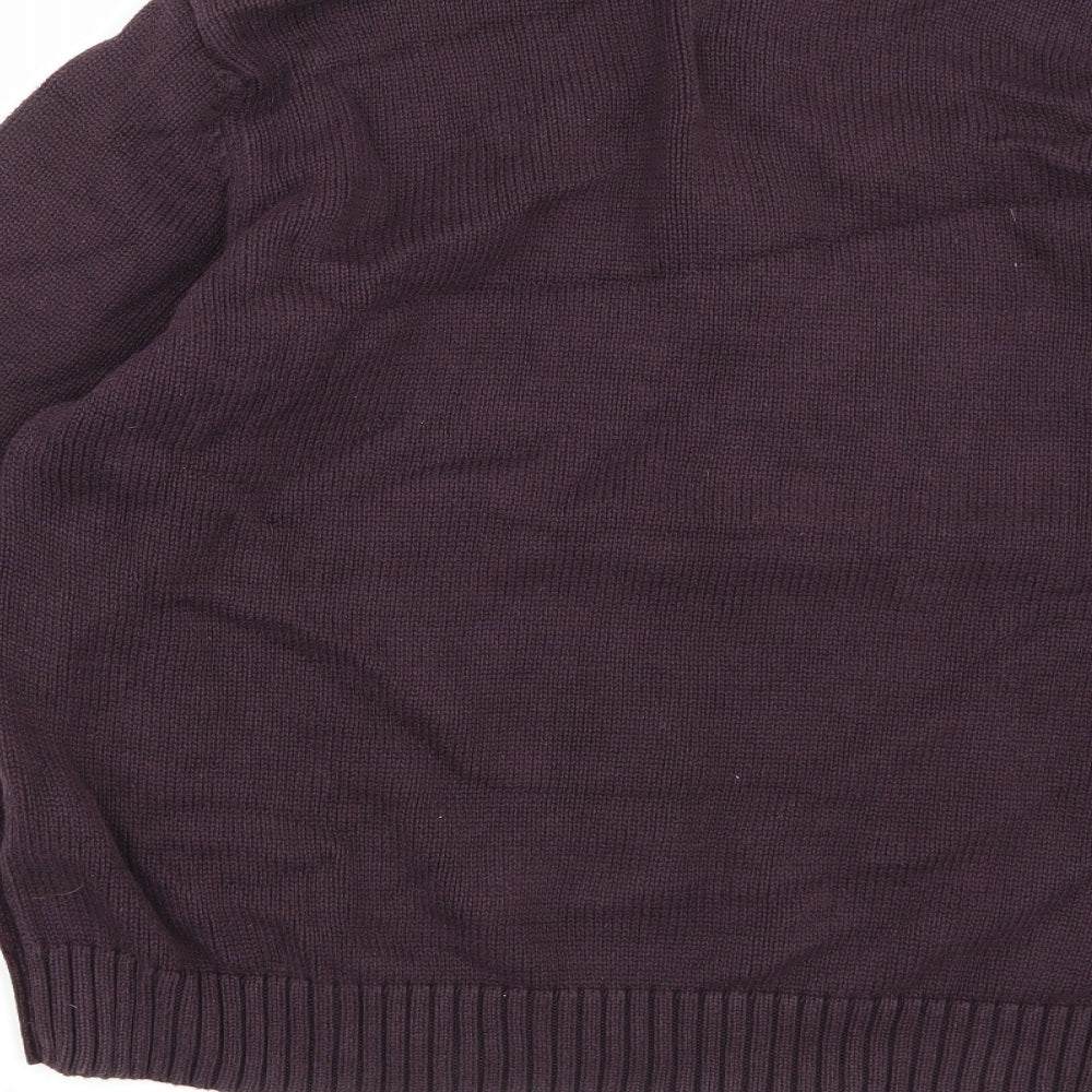 Marks and Spencer Mens Purple Knit Pullover Jumper Size S