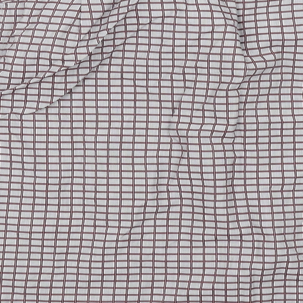 collezione Mens Grey Check Button-Up Size L