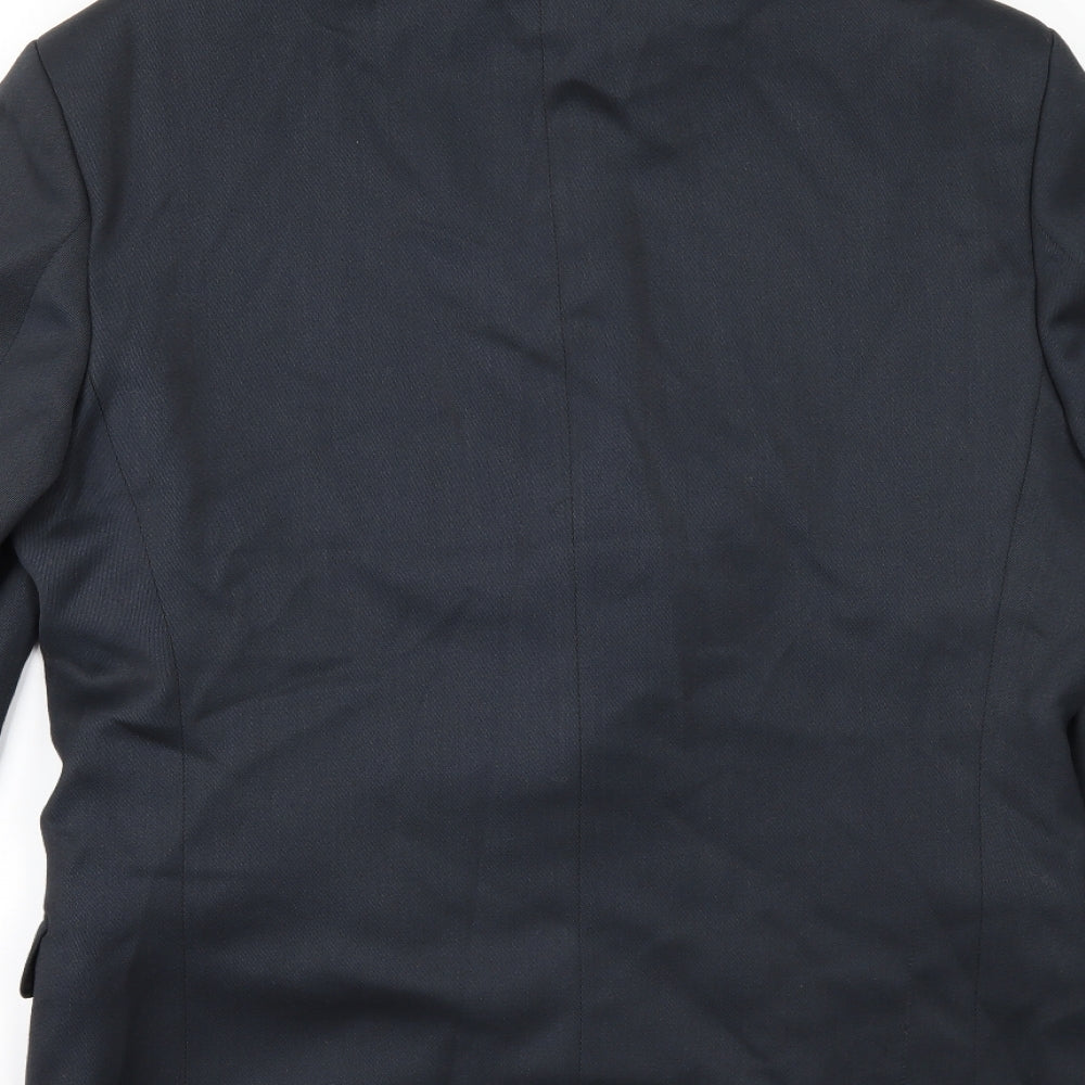 Pinstripe Mens Blue Jacket Suit Jacket Size 40