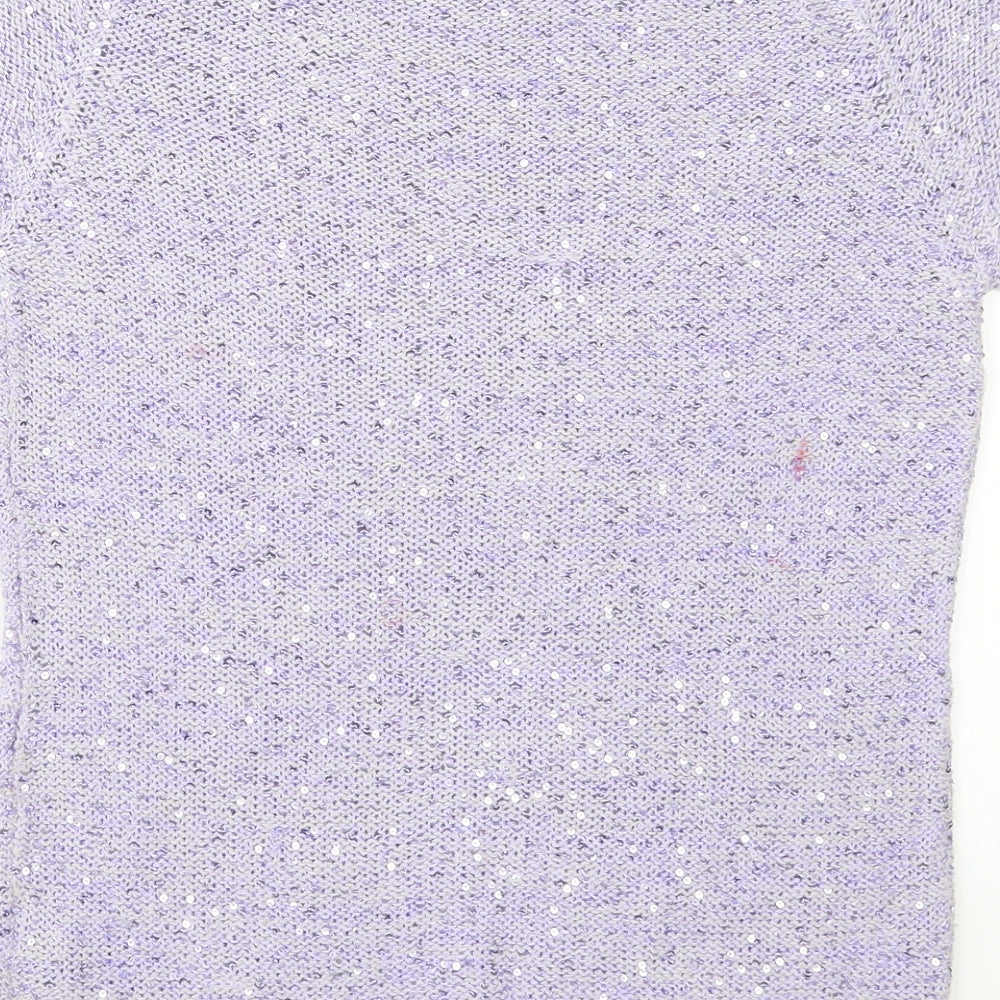 M&Co Womens Purple Pullover Jumper Size 10
