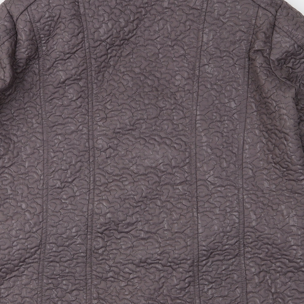 FABRIZIO GIANNI Womens Brown Quilted Jacket Size 14